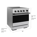 ZLINE Autograph Edition 30 in. 4.2 cu. ft. Marino Induction Range with 4 Element Cooktop and Electric Convection Oven in Satin Stainless Steel with Matte Black Accents (MINRSZ-30-MB)
