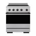 ZLINE Autograph Edition 30 in. 4.2 cu. ft. Marino Induction Range with 4 Element Cooktop and Electric Convection Oven in Satin Stainless Steel with Matte Black Accents (MINRSZ-30-MB)