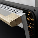 ZLINE Autograph Edition 30 in. 4.2 cu. ft. Marino Induction Range with 4 Element Cooktop and Electric Convection Oven in Stainless Steel with Champagne Bronze Accents (MINRZ-30-CB)