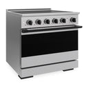 ZLINE Autograph Edition 36 in. 5.2 cu. ft. Marino Induction Range with 5 Element Cooktop and Electric Convection Oven in Stainless Steel with Matte Black Accents (MINRZ-36-MB)