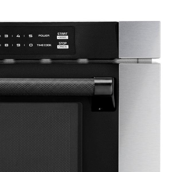 ZLINE 24 in. Microwave Helix Handle (Set of 1) in Black Stainless Steel (MWHZ-24-K-BS)