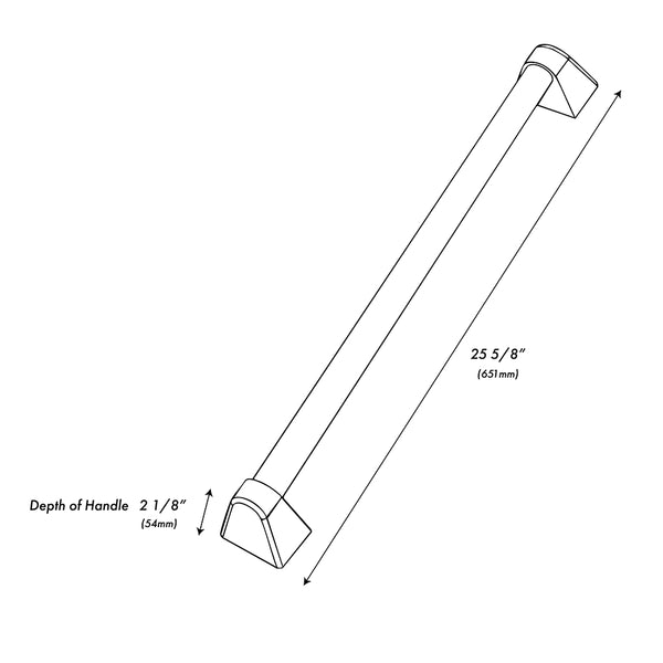 ZLINE 30 in. Microwave Helix Handle (Set of 1) in Black Stainless Steel (MWHZ-30-K-BS)
