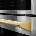 ZLINE 30 in. Autograph Edition Microwave Helix Handle (Set of 1) in Champagne Bronze (MWHZ-30-K-CB)