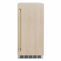 ZLINE Autograph Edition 15 in. Touchstone Nugget Ice Maker with Drain Pump and Panel-Ready Door with Champagne Bronze Handle (INGDPZ-15-CB)