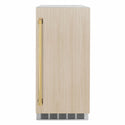 ZLINE Autograph Edition 15 in. Touchstone Nugget Ice Maker with Drain Pump and Panel-Ready Door with Polished Gold Handle (INGDPZ-15-G)
