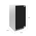 ZLINE Autograph Edition 15 in. Touchstone Nugget Ice Maker with Drain Pump and Panel-Ready Door with Matte Black Handle (INGDPZ-15-MB)