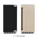 ZLINE Autograph Edition 15 in. Touchstone Nugget Ice Maker with Drain Pump and Panel-Ready Door with Matte Black Handle (INGDPZ-15-MB)