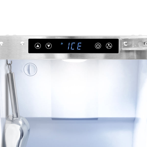ZLINE Autograph Edition 15 in. Touchstone Nugget Ice Maker with Drain Pump and Panel-Ready Door with Champagne Bronze Handle (INGDPZ-15-CB)