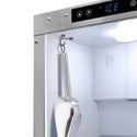 ZLINE Autograph Edition 15 in. Touchstone Nugget Ice Maker with Drain Pump and Solid Stainless Steel Door with Polished Gold Handle (INGDZ-ST-15-G)