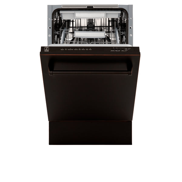 ZLINE 18" Tallac Series 3rd Rack Top Control Dishwasher with Traditional Handle, 51dBa