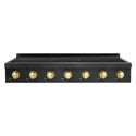 ZLINE Autograph Edition 48 in. Paramount Induction Rangetop with 7 Element Cooktop in Black Stainless Steel and Polished Gold Accents (SINRTBZ-48-G)