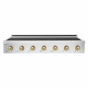 ZLINE Autograph Edition 48 in. Paramount Induction Rangetop with 7 Element Cooktop in Satin Stainless Steel and Champagne Bronze Accents (SINRTSZ-48-CB)