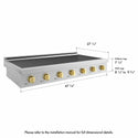 ZLINE Autograph Edition 48 in. Paramount Induction Rangetop with 7 Element Cooktop in Satin Stainless Steel and Polished Gold Accents (SINRTSZ-48-G)