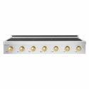 ZLINE Autograph Edition 48 in. Paramount Induction Rangetop with 7 Element Cooktop in Satin Stainless Steel and Polished Gold Accents (SINRTSZ-48-G)