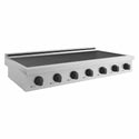 ZLINE Autograph Edition 48 in. Paramount Induction Rangetop with 7 Element Cooktop in Satin Stainless Steel and Matte Black Accents (SINRTSZ-48-MB)