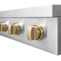 ZLINE Autograph Edition 48 in. Paramount Induction Rangetop with 7 Element Cooktop in Stainless Steel and Champagne Bronze Accents (SINRTZ-48-CB)