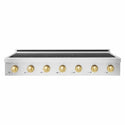 ZLINE Autograph Edition 48 in. Paramount Induction Rangetop with 7 Element Cooktop in Stainless Steel and Polished Gold Accents (SINRTZ-48-G)