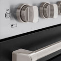 ZLINE 48 in. 6.7 cu. ft. Paramount Induction Range with 7 Element Cooktop and Dual Ovens in Satin Stainless Steel with Black Matte Doors (SINRS-BLM-48)
