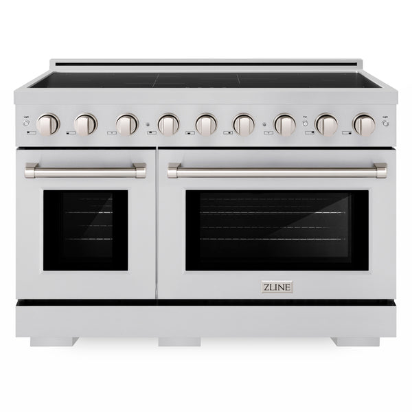 ZLINE 48 in. 6.7 cu. ft. Paramount Induction Range with 7 Element Cooktop and Dual Ovens in Stainless Steel (SINR48)