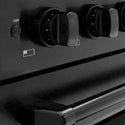 ZLINE 48 in. 6.7 cu. ft. Paramount Induction Range with 7 Element Cooktop and Dual Ovens in Black Stainless Steel (SINRB-48)