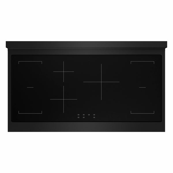 ZLINE Autograph Edition 48 in. 6.7 cu. ft. Paramount Induction Range with 7 Element Cooktop and Dual Ovens in Black Stainless Steel with Champagne Bronze Helix Handles and Knob Accents (SINRBZ-48-KCB)