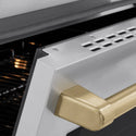 ZLINE Autograph Edition 48 in. 6.7 cu. ft. Paramount Induction Range with 7 Element Cooktop and Dual Ovens in Stainless Steel with Champagne Bronze Accents (SINRZ-48-CB)