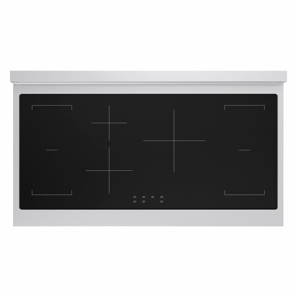 ZLINE Autograph Edition 48 in. 6.7 cu. ft. Paramount Induction Range with 7 Element Cooktop and Dual Ovens in Stainless Steel with Black Matte Doors and Champagne Bronze Accents (SINRZ-BLM-48-CB)