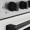 ZLINE Autograph Edition 48 in. 6.7 cu. ft. Paramount Induction Range with 7 Element Cooktop and Dual Ovens in Stainless Steel with White Matte Doors and Matte Black Accents (SINRZ-WM-48-MB)