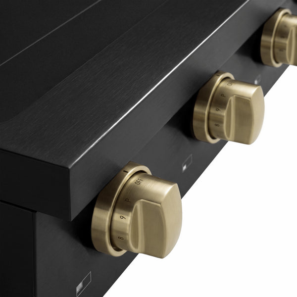 ZLINE Autograph Edition 30 in. Paramount Induction Rangetop with 4 Element Cooktop in Black Stainless Steel and Champagne Bronze Accents (SINRTBZ-30-CB)