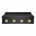ZLINE Autograph Edition 30 in. Paramount Induction Rangetop with 4 Element Cooktop in Black Stainless Steel and Champagne Bronze Accents (SINRTBZ-30-CB)