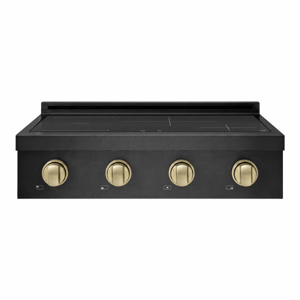 ZLINE Autograph Edition 30 in. Paramount Induction Rangetop with 4 Element Cooktop in Black Stainless Steel and Champagne Bronze Accents (SINRTBZ-30-CB)