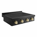 ZLINE Autograph Edition 30 in. Paramount Induction Rangetop with 4 Element Cooktop in Black Stainless Steel and Champagne Bronze Accents (SINRTBZ-30-CB)