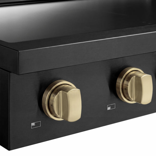 ZLINE Autograph Edition 36 in. Paramount Induction Rangetop with 5 Element Cooktop in Black Stainless Steel and Champagne Bronze Accents (SINRTBZ-36-CB)