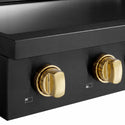 ZLINE Autograph Edition 36 in. Paramount Induction Rangetop with 5 Element Cooktop in Black Stainless Steel and Polished Gold Accents (SINRTBZ-36-G)