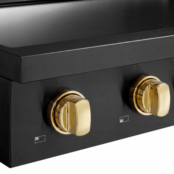 ZLINE Autograph Edition 36 in. Paramount Induction Rangetop with 5 Element Cooktop in Black Stainless Steel and Polished Gold Accents (SINRTBZ-36-G)