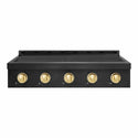 ZLINE Autograph Edition 36 in. Paramount Induction Rangetop with 5 Element Cooktop in Black Stainless Steel and Polished Gold Accents (SINRTBZ-36-G)