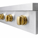 ZLINE Autograph Edition 30 in. Paramount Induction Rangetop with 4 Element Cooktop in Satin Stainless Steel and Polished Gold Accents (SINRTSZ-30-G)