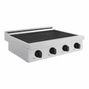 ZLINE Autograph Edition 30 in. Paramount Induction Rangetop with 4 Element Cooktop in Satin Stainless Steel and Matte Black Accents (SINRTSZ-30-MB)