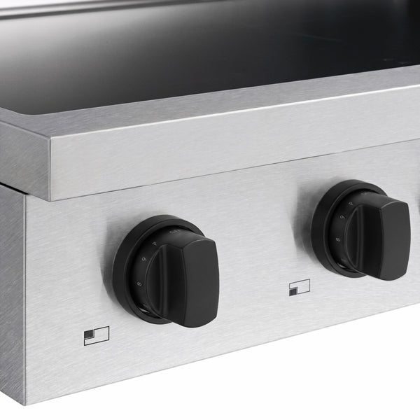 ZLINE Autograph Edition 36 in. Paramount Induction Rangetop with 5 Element Cooktop in Satin Stainless Steel and Matte Black Accents (SINRTSZ-36-MB)