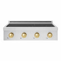 ZLINE Autograph Edition 30 in. Paramount Induction Rangetop with 4 Element Cooktop in Stainless Steel and Polished Gold Accents (SINRTZ-30-G)