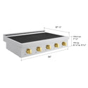 ZLINE Autograph Edition 36 in. Paramount Induction Rangetop with 5 Element Cooktop in Stainless Steel and Polished Gold Accents (SINRTZ-36-G)