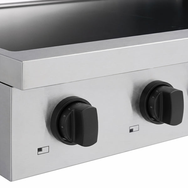 ZLINE Autograph Edition 36 in. Paramount Induction Rangetop with 5 Element Cooktop in Stainless Steel and Matte Black Accents (SINRTZ-36-MB)
