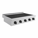 ZLINE Autograph Edition 36 in. Paramount Induction Rangetop with 5 Element Cooktop in Stainless Steel and Matte Black Accents (SINRTZ-36-MB)