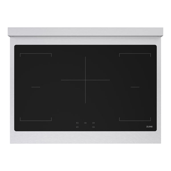 ZLINE Autograph Edition 36 in. Paramount Induction Rangetop with 5 Element Cooktop in Satin Stainless Steel and Matte Black Accents (SINRTSZ-36-MB)