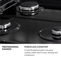 ZLINE Autograph Edition 48 in. 6.0 cu. ft. Legacy Dual Fuel Range with 7 Burner Gas Cooktop and 2 Electric Ovens in Black Stainless Steel and Polished Gold Accents, Open Box-Good Condition