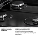 ZLINE Autograph Edition 36 in. 4.6 cu. ft. Legacy Dual Fuel Range with 6 Burner Gas Cooktop and Electric Convection Oven in Stainless Steel and Champagne Bronze Accents (RAZ-36-CB)