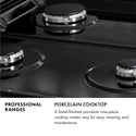 ZLINE 48 in. 6.0 cu. ft. Legacy Dual Fuel Range with Gas Cooktop and 2 Electric Ovens in Black Stainless Steel with 6 Brass Burners (RAB-BR-48)
