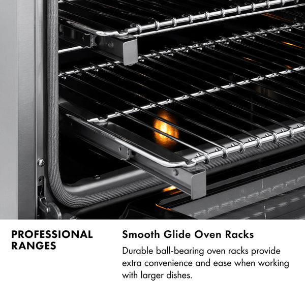 ZLINE Autograph Edition 48 in. 6.7 cu. ft. Paramount Double Oven Dual Fuel Range with 8 Burner Gas Cooktop in Stainless Steel and Champagne Bronze Accents, Open Box-Great Condition