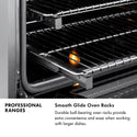 ZLINE Autograph Edition 48 in. 6.0 cu. ft. Legacy Dual Fuel Range with 7 Burner Gas Cooktop and 2 Electric Ovens in Satin Stainless Steel and Champagne Bronze Accents, Open Box-Great Condition