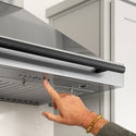 ZLINE Autograph Edition 48 in. Wall-Mount Range Hood Helix Handle (Set of 1) in Matte Black (RHHZ-K-MB-48)